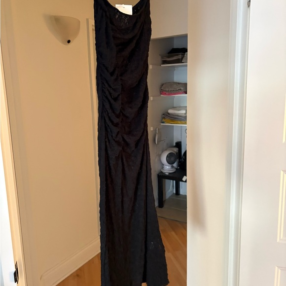 Zara Lace Strapless Black Maxi Dress - Picture 2 of 4